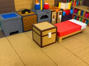 Minecraft Chest Block NO AMS EASY TO PRINT