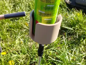 Outdoor cupholder standalone spike and rod stand