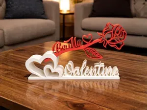 VALENTINES ROSE WITH STAND / BE MY VALENTINE