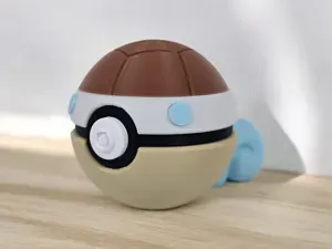 #0007 Squirtle Pokéball - Multipart AMS / no AMS