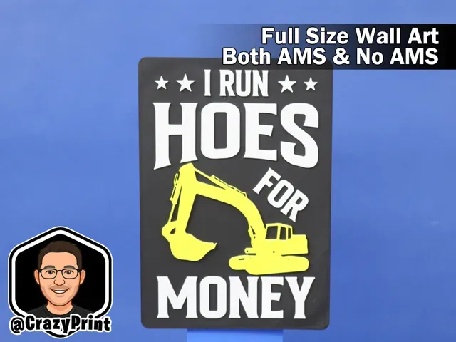 Run Hoes for money! Funny Sign / Wall Art - No AMS — Фото 2 из 5