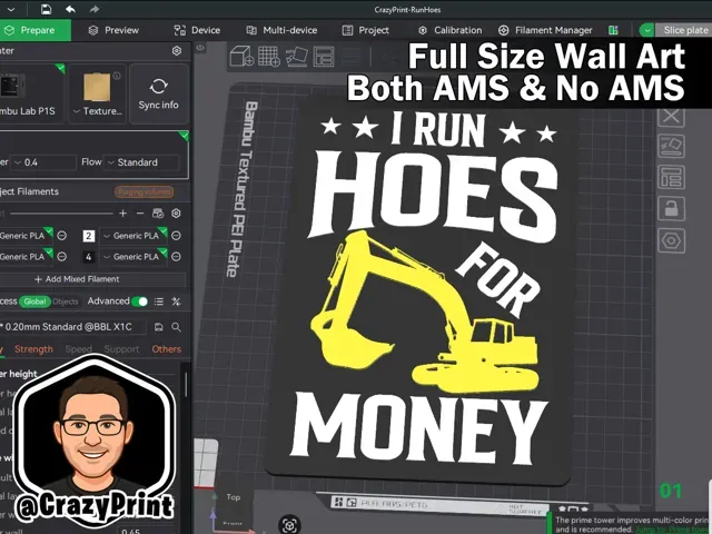 Run Hoes for money! Funny Sign / Wall Art - No AMS — Фото 4 из 5
