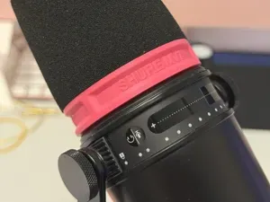 Shure MV7 Foam Extender (Pop Filter & Mic ID)