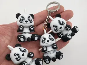 Kawaii Panda Keychain Articulated Panda Fidget Toy