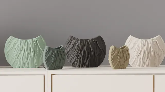 Modern Circular Vase. Fur Style Texture vase. — Фото 2 из 9