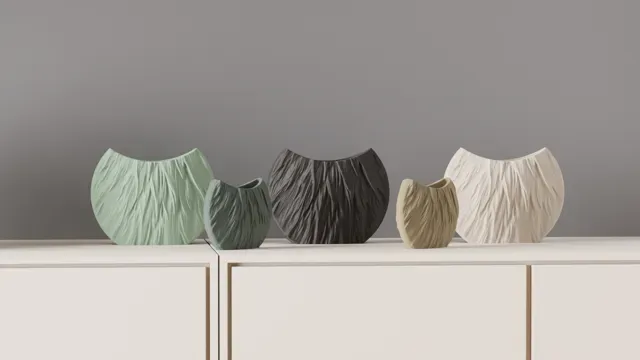 Modern Circular Vase. Fur Style Texture vase. — Фото 8 из 9
