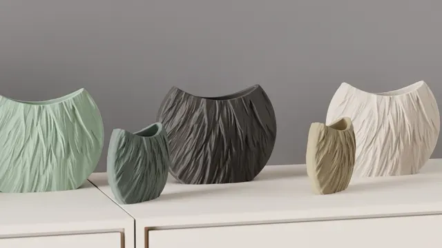Modern Circular Vase. Fur Style Texture vase. — Фото 7 из 9