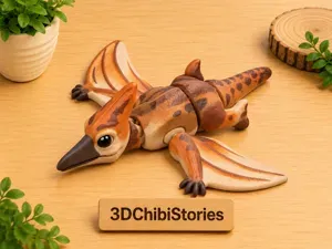 Cute Pteranodon Flexi | Single Color | No Support