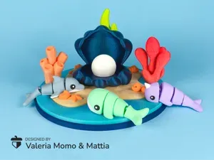 Diorama for Cute Flexi Animals, Oceanic Mammals