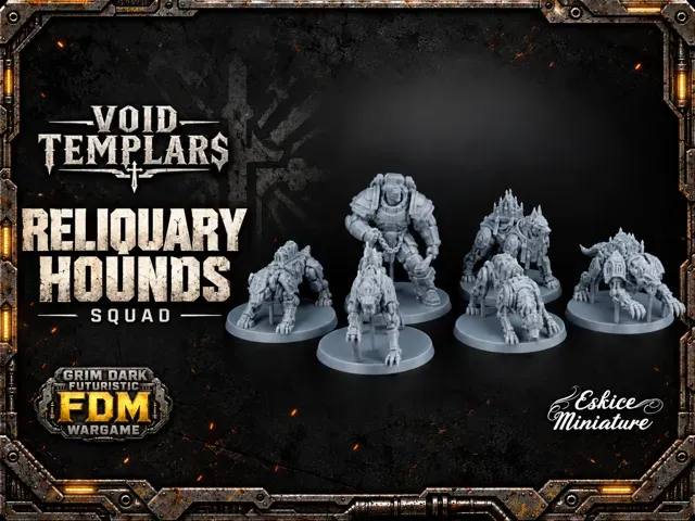 Reliquary Hounds Squad – Templars, 32mm Grim Reach