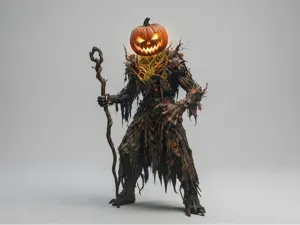 Halloween Pumpkinhead Monster Figurine