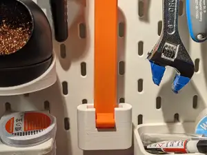 BBL scraper holder for Ikea Skadis pegboard