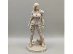 Atompunk style girl figurine