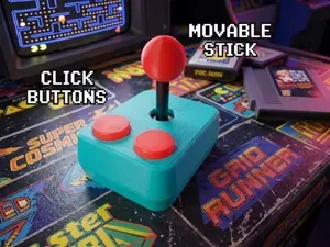Retro Arcade Joystick (fidget & clicker)