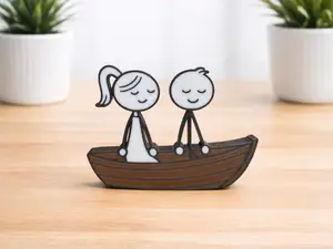 Man & Woman in a Boat – Family Decoration Model