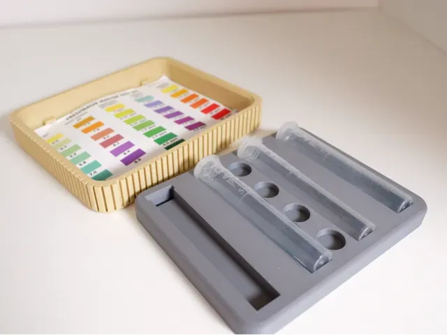 Aquarium test kit holder - API test kit tray