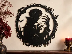 Gothic Vampire – Halloween Silhouette Wall Art