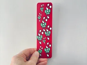 Candy Cane Christmas Festive Bookmark