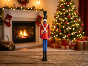 Tall Thin Nutcracker Doll Christmas Decor Figure