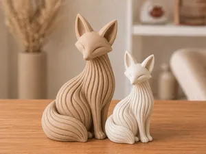 Fox cute animal stylish Japandi Style