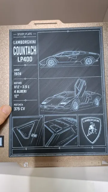 Lamborghini Countach LP400-study plate desing auto — Фото 2 из 2