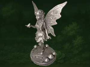 Beautiful Garden Fairy Holding a Bird