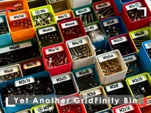 Stackable, Labeled GridFinity Bin