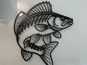 Stylized Jumping Zander Sandra Modern Wall Art