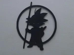 Petit Guerrier – Silhouette Murale Kid Goku