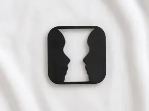 Rubin's Face/Vase Magnetic Brooch - Illusion