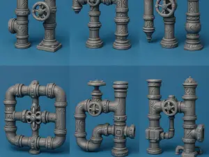 Steampunk Pipes and Valves Pack