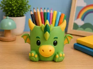Cute Dragon Pen Holder – Desk Organizer