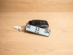 Indonesian License Plate Keychain
