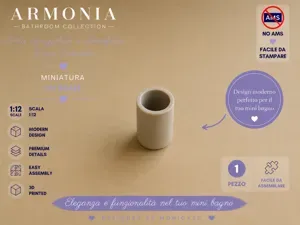 Porta Spazzolino e Dentifricio1:12 – Linea Rotonda