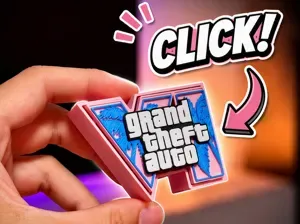 GTA VI (6) Clicker - 3D Multi-Depth Logo