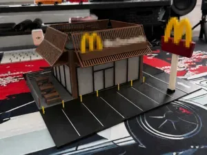 Fastfood diorama for 1:64 scale cars