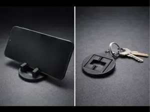 Pocket phone stand keychain – Print in place