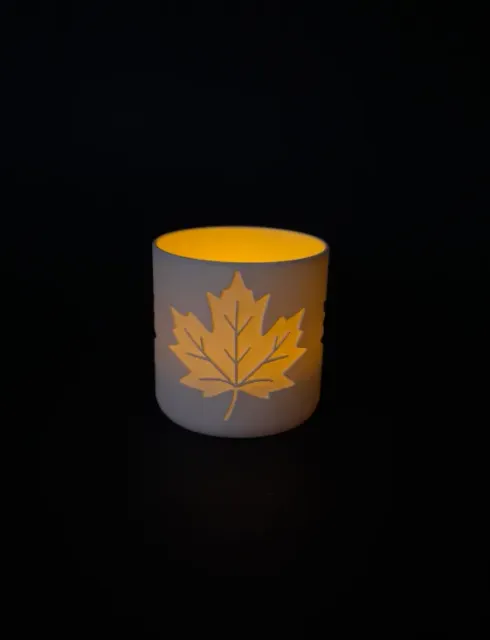 Teelicht mit Herbstdekor - Ahorn Version 2 — Фото 2 из 2