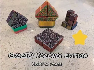 CubeIQ - Voronoi Edition - print-in-place fidget