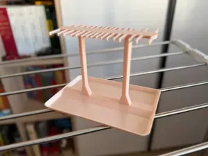 Large Cosmetic Brush Drying Stand with Drying Tray