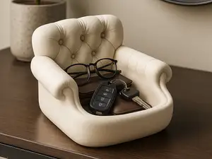 Tufted Armchair Catchall Tray 