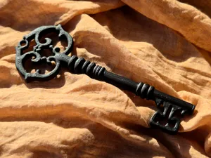 Ancient Key Bookshelf Decor