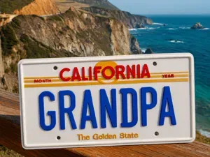 California “GRANDPA” License Plate + Personalized