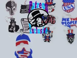 4th of July Gnome Earrings