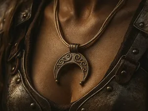 Slavic Lunula Pendant – Crescent Moon Amulet