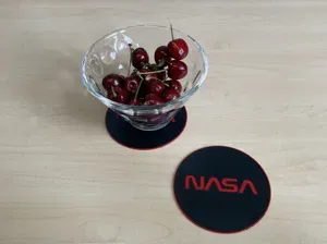 Nasa worm logo coaster