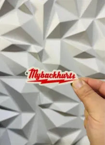 My Back Hurts Keychain/zipper pull