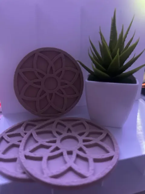 Scandinavian Floral Coaster Minimal Nordic Design — Image 3 of 4
