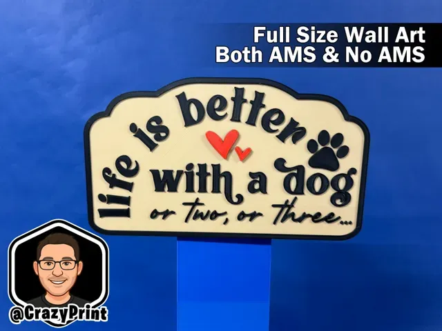 Life is Better with Dogs! Pet sign/wall art-No AMS — Фото 2 из 5