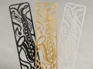 Saxophone Cutout Bookmark | Fast One-Color Print